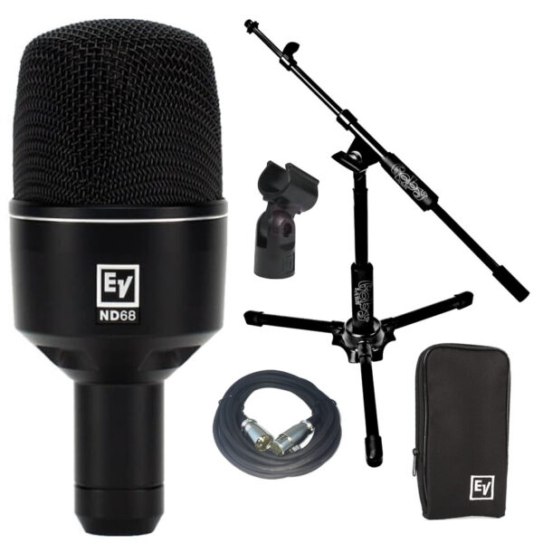 Electro-Voice ND68 Kick Mic Bundle w/ 20' XLR & Goby Boom Stand