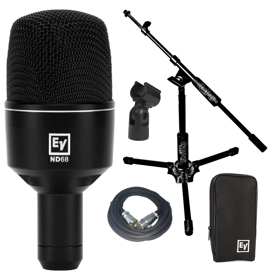 Electro-Voice ND68 Kick Mic Bundle w/ 20' XLR & Goby Boom Stand